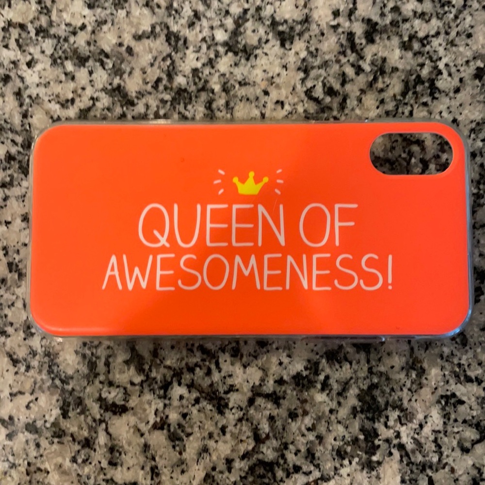 Bright neon orange iPhone XS case